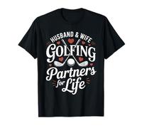 Couple Golf Husband And Wife Golfing Partners for Life Maglietta