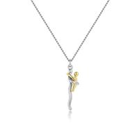 Couple Hug Necklace,Maternal Love Pendant Necklace,Simple Affectionate Snuggle Hugging Necklaces,Eternal Embrace Clavicle Chain,Alloy Unisex Rope Jewelry Fashion Accessorie (Gold Silver A)