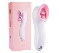Couples Funny Toys Vibratori multi lingua 2: 1 Simulatore lingua giocattolo, Vibratori impermeabili, 7 vibratori frequenza, Manovella multi velocità Succhiare le donne