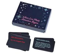 Couples Game Cards Deck - Paper 9.5x7.5x2.5cm | Communication Intimate Challenge Card Game for Adults | Date Night Relationship Games Cards for Hotel Travel Camping Birthday Use