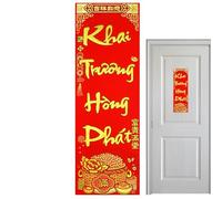 Couplets primaverili vietnamiti,Pendente a versi della festa di primavera vietnamita | Couplets vietnamita festa di primavera di Capodanno | Ciondolo porta stampato a caldo in polvere