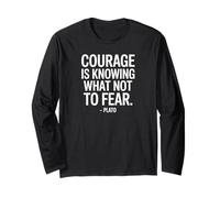 Courage is Knowing What Plato - Scritta di Un filosofo Maglia a Manica