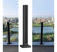 Courante Garde Corps Poteau - Sistema di ringhiera in vetro per scale, kit completo con montante, altezza 80-140 cm, elegante balaustra per gradini esterni