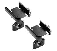 COUREATER Supporto GPS per telefono da moto Supporto Per Telefono Moto E Biciclette GPS Cellulare Specchietto Retrovisore Manubrio Compatibile(Black B-2PCS)