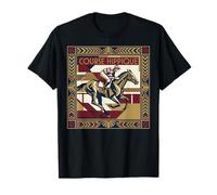 Course Hippique Art Deco Horse Racing Jockey Maglietta