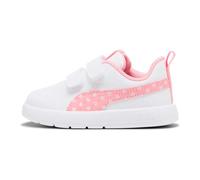 PUMA COURTFLEX V3 Dotty V Inf, Sneaker Bimba 0-24, White-PINKSCAPE-Silver Mist, 21.5 EU