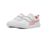 PUMA COURTFLEX V3 Dotty V PS, Sneaker, White-PINKSCAPE-Silver Mist, 32.5 EU