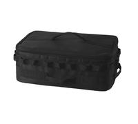 Courtieyeardceastea Borsa portaoggetti per serbatoio del gas con tasca in rete per fornello da campeggio, borsa per il trasporto per picnic e barbecue, nera, Nero , 40cmx30cmx14.5cm