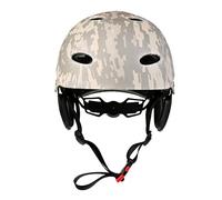 Courtieyeardceastea Casco di sicurezza per sport acquatici per adulti e bambini, kayak, canoa, con cappuccio rigido, mimetico digitale