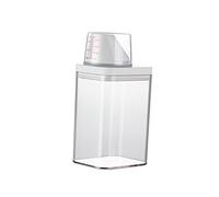 Courtieyeardceastea Contenitore per riso dispensa con misurino, dispenser per detersivo per bucato, M (1100 ml), bianco, Bianco 1100 ml, 1100ml, come descrizione
