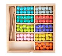 Courtieyeardceastea Gioco di perline in legno per bambini, giochi genitori-figli, matematica, educativo, tipo 2