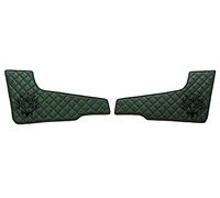 Courtpointe Pagine del camion Kram Pour les Portes 2 pièces, compatibile hac volvo fh4 2013, vert, addetto velcro, cuir synthétique eponge 1 cm, certificato d'giè, boderie del logo