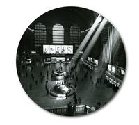 Courtside Mercato Grand Central Station Vintage Kodak Ad Foto Circolare Legno