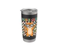 Cousin Crew Cute Retro Groovy Cat Roasting Marshmallow Bicchiere termico in acciaio inox doppia parete