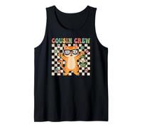 Cousin Crew Cute Retro Groovy Cat Roasting Marshmallow Canotta