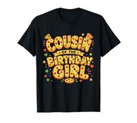 Cousin of The Birthday Girl Pizza Party Theme Maglietta