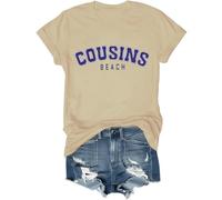 Cousins Beach Shirt The Summer I Turned Pretty Shirt Cousins Beach Letter Printed Graphic Tops, cachi, S
