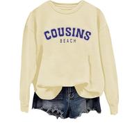 Cousins Beach Sweatshirt The Summer I Turned Pretty Shirt Cousins Beach Letter Printed Graphic Tops, Khika, S