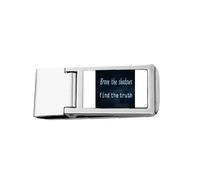 Couto Shadows find Truth - Portafoglio sottile con fermasoldi in acciaio INOX