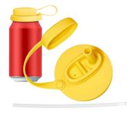 Couvercles de canettes de soda - Décoration de canettes de boisson réutilisables en silicone | Couvercle étanche avec paille | Scellant anti-poussière pour boissons, bière, eau, garde-manger, réfrigér