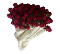 Couverture De Bouquet De Roses - Kit De Matériel De Couverture Pour Bouquet De Roses Romantiques | Couverture De Bouquet De Fleurs Au Crochet Faite à La Main | Crochets Flowers Roses Bouquet Blankets