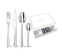 COUZON - Set di posate da tavola in cofanetto per 6 persone - Ho assaporato - Acciaio inossidabile 18/10, finitura a specchio, spessore 4 mm - acciaio inox