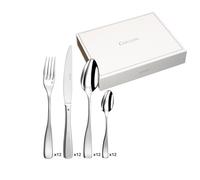 COUZON - Set di posate da tavolo per 12 persone in legno - Millenium - Acciaio inossidabile 18/10, finitura a specchio, spessore 3,5 mm - acciaio inox