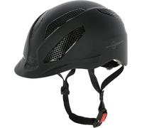 Covalliero Casco da equitazione eXite, donna, uomo, nero, circonferenza 57-60 cm, Disc-System, visiera flessibile, sistema di ventilazione, Chiusura Fast-Click