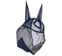 Covalliero Maschera Anti-Mosche con Protezione per Le Orecchie, Maschera per Cavalli, Navy, COB, con Protezione UV, Imbottitura in Pile