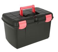 Covalliero Scatola per la Pulizia Arrezzo, Scatola per la Pulizia, Colore Nero/Fucsia, 40 x 25 x 24,5 cm, plastica, Cavaliere, Inserto Estraibile, Coperchio con lembo di Chiusura