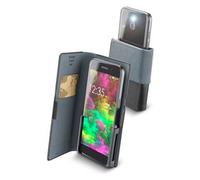 Cellularline Slide & Click - L: (Misure max telefono: 90mm * 170mm) Custodia a libro multicompatibile effetto pelle Nero