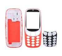 Cover alloggiamento assemblaggio completo con tastiera per Nokia 3310 (rosso)