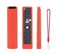 Cover antiscivolo per telecomando Fire TV, blu e rosso (rosso) | Texture in pelle realistica, per una sensazione di alta qualità, antiscivolo per la superficie, resistente alle macchie