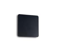 Applique Moderna Cover Alluminio Nero Led 9,5W 3000K Luce Calda Quadr.