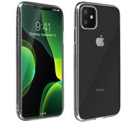 Cover Apple iPhone 11 Silicone Morbida/Pellicola in Vetro Temp. 9H Trasparente