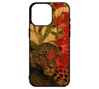 Cover Apple iPhone 15 Pro Max Legno Silicone Leopard Guepard Jaguar Rosso TPU Telefono personalizzato Nature Fauve Selvage Design Custodia