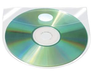 COVER AUTOADESIVA PER CD Q-CONNECT FLIP CONFEZIONE DA 10 PEZZI