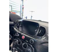 Cover Autoradio 7'' Cornice Completa In Carbonio Vero per Abarth 595 695