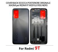 COVER BACK SCOCCA POSTERIORE ORIGINALE XIAOMI per REDMI 9T M2010J19SG NERO