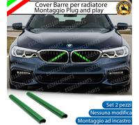 COVER BARRE RADIATORE BMW SERIE 5 G30 G31 AD INCASTRO VERDE PLUG AND PLAY