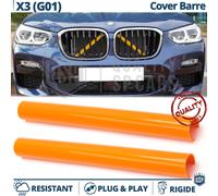 COVER Barre Radiatore per Bmw X3 G01 ARANCIONI Fasce Listelli Rigidi AD INCASTRO