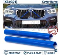 COVER Barre Radiatore per Bmw X3 G01 BLU Listelli Trasversali AD INCASTRO Rigidi