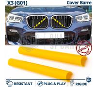 COVER Barre Radiatore per Bmw X3 G01 GIALLE Listelli Trasversali AD INCASTRO