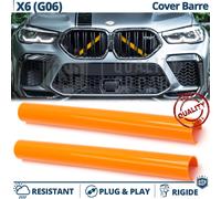 COVER Barre Radiatore per Bmw X6 G06 ARANCIONI Fasce Listelli Rigidi AD INCASTRO