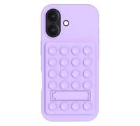 Cover Bigben Connected Silicone Viola Pop It con Supporto Ventosa per iPhone 17