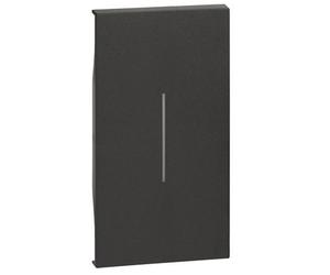 Cover Bticino Living Now per comando illuminabile 2M nera KG01M2
