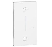 Bticino Cover biancaBTICINO LIVING NOW KW40M2 illuminabile. Simbolo Entra & Esci per comando scenario