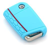 Cover Chiave Auto Caso di protezione con 3 tasti Silicone design case custodia per chiavi veicoli accessori per veicoli VB (Blu chiaro)