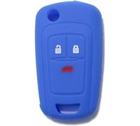 Cover Chiave Auto Custodia in Silicone Telecomando 3 Tasti Compatibile con Opel Corsa Astra Insignia Meriva Zafira Mokka Vectra Tigra Protezione Caduta Urti Graffi (Blu)