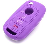 Cover Chiave Auto in Silicone Telecomando Compatibile con Fiat Tipo Limousine 500 500X Kombi Street Mirror Lounge S Design Business Line 1.4T Jet 1.6 Multijet (Viola)